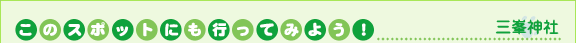 このスポットにも行ってみよう■三峯神社